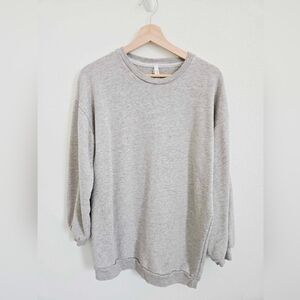 Babaton Gray Cream Crewneck Sweater size Large